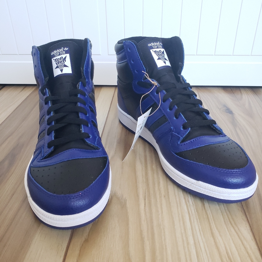 Adidas TOP TEN RB Black Legacy Indigo Blue High Top Sneakers Size Men's 10